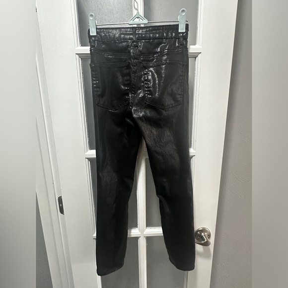 ASOS DESIGN faux leather straight leg pants in black - Picture 5 of 6